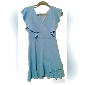 Altr’d State baby blue dress with ruffles, Size Small